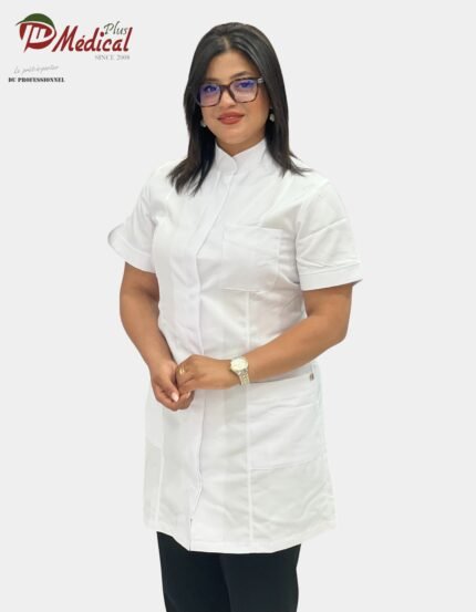 Blouse Femme Col Officier Manche Courte