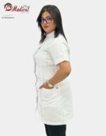 Blouse Femme Col Officier Manche Courte