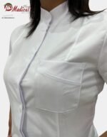 Blouse Femme Col Officier Manche Courte