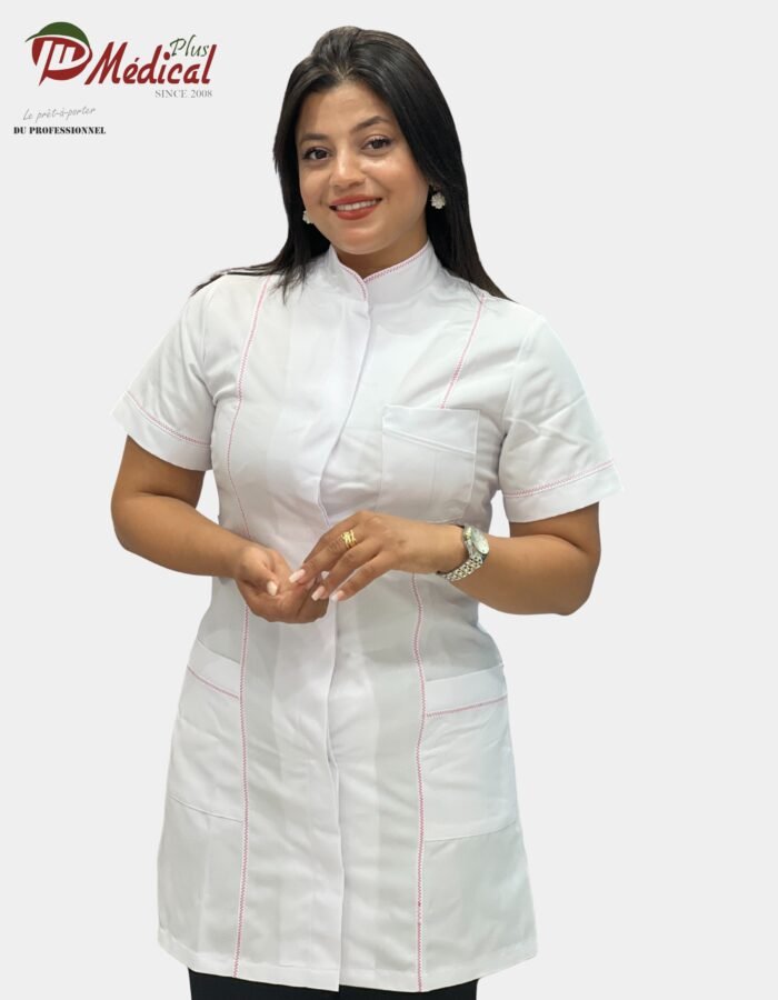 Blouse Femme Col Officier Manche Courte
