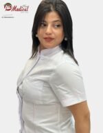 Blouse Femme Col Officier Manche Courte