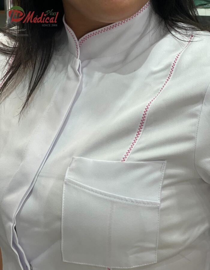 Blouse Femme Col Officier Manche Courte