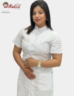 Blouse Femme Col Officier Manche Courte