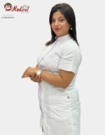 Blouse Femme Col Officier Manche Courte