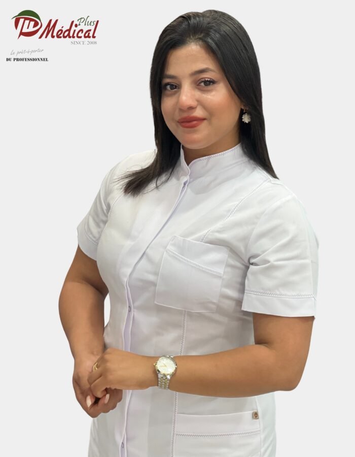 Blouse Femme Col Officier Manche Courte
