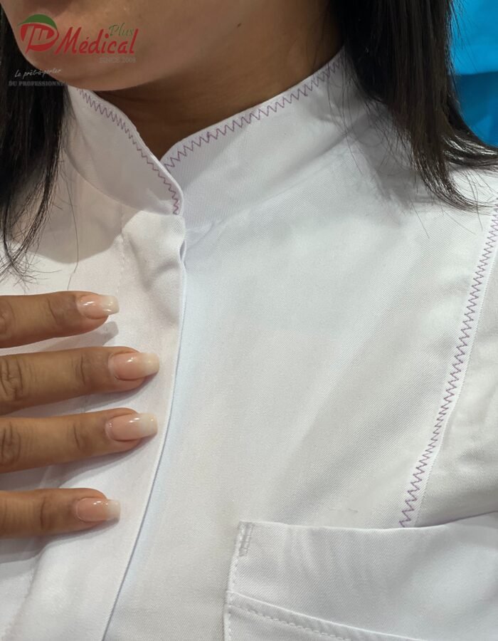Blouse Femme Col Officier Manche Courte
