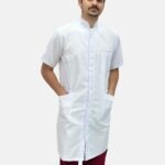 Blouse Homme Col Officier Manche Courte