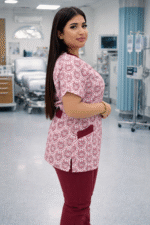 Tenue de Bloc New avec 2 Bouton Casaque Fleurie