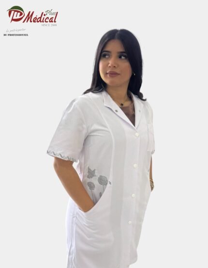 Blouse Femme Col Off FLOWER Manches Courtes