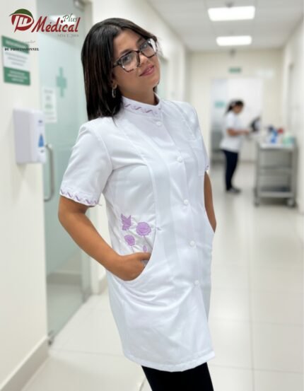 Blouse Femme Col Off FLOWER Manches Courtes