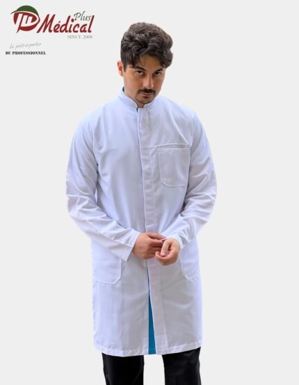 Blouse Homme Col Officier Manche Longue