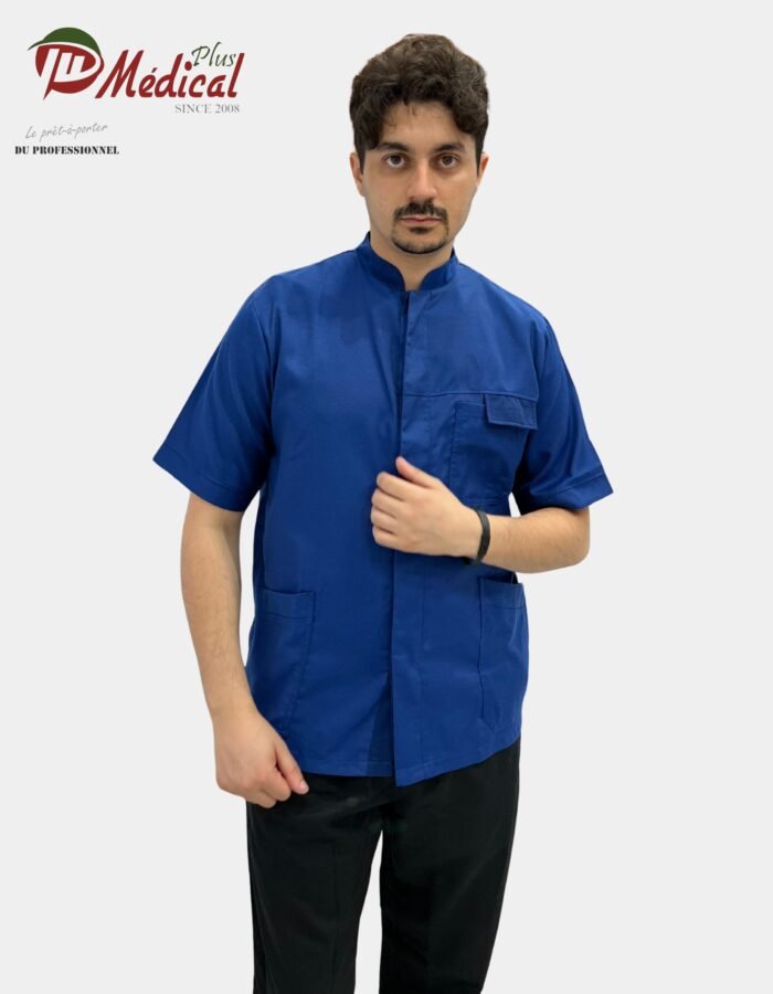 Blouse homme Modèle Dentiste avec garniture Couleur Manche