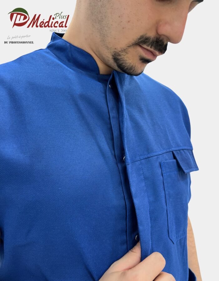 Blouse homme Modèle Dentiste avec garniture Couleur Manche
