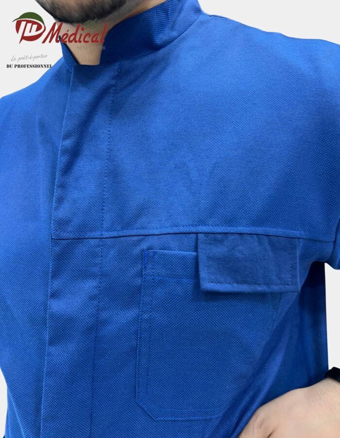 Blouse homme Modèle Dentiste avec garniture Couleur Manche