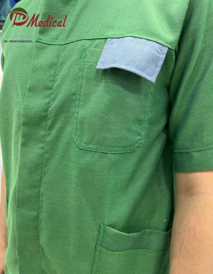 Blouse homme Modèle Dentiste avec garniture Couleur Manche